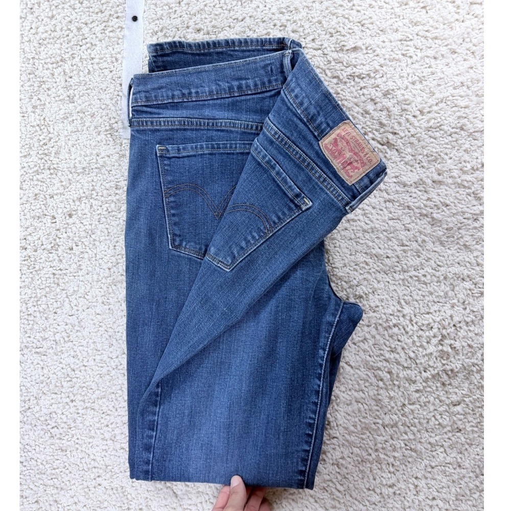Levi's 505 Straight Jeans Women 14L Blue W32 L34 Stretch Classic Denim 14 Long